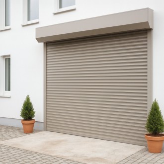 Rolovací garážová vrata - montáž zvenčí