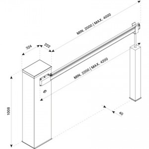 Schéma vjezdové závory Lady 4