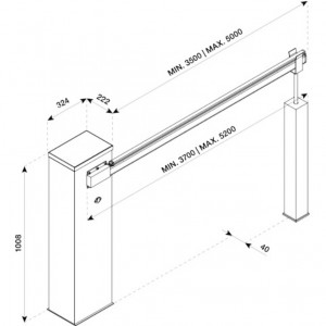 Schéma vjezdové závory Lady 5
