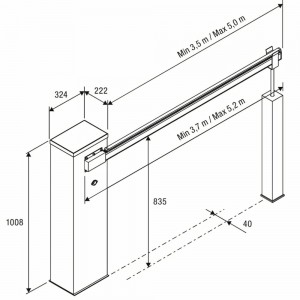 Schéma vjezdové závory