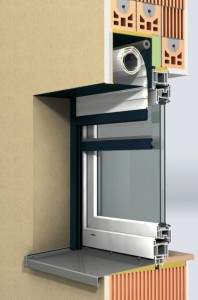 Venkovní rolety se sítí proti hmyzu - montáž pod omítku