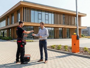 Od návrhu přes realizaci až k zaškolení obsluhy závory na parkoviště