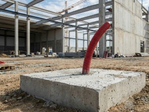 Betonová základová patka pro montáž automatické závory