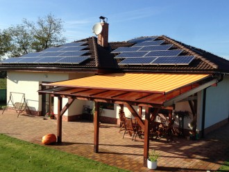 Zastínění pergoly systém VERANDA - realizace Ostrava.