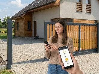 Chytré ovládání vjezdové brány mobilní aplikací.